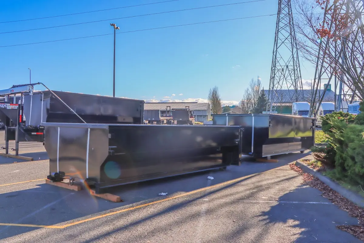 Roll-off dumpster ready for waste disposal at job site for Estate Cleanout Dumpster Rental in Statesboro